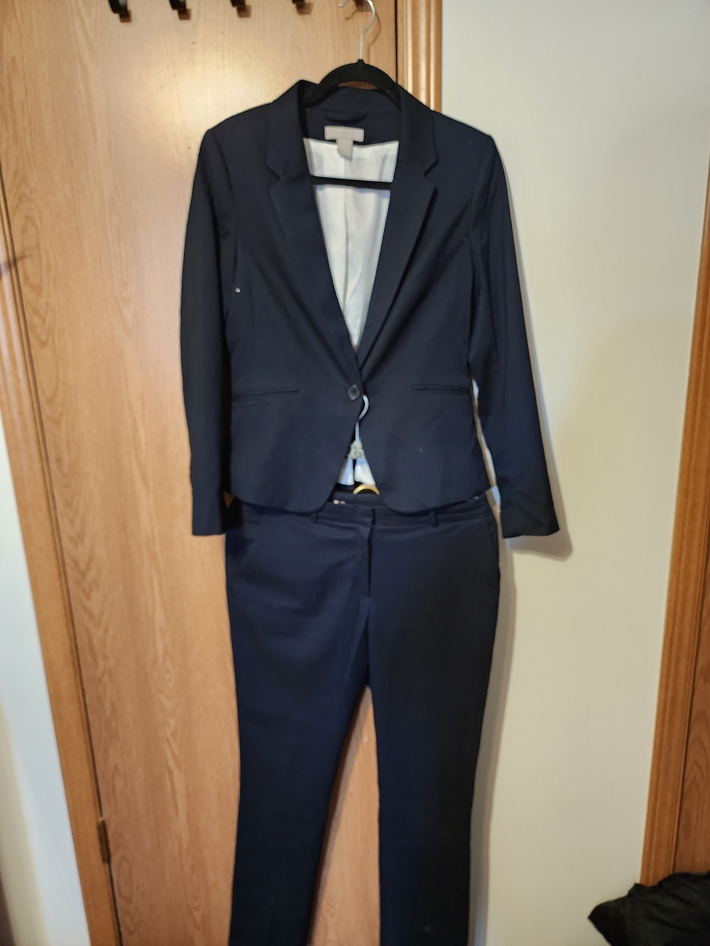 H&M Navy Women's Two-Piece Tailored Pantsuit